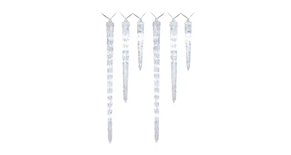 Rampouchy s tekoucím efektem 680 LED - studená bílá, 30 ks (3 různé velikosti)