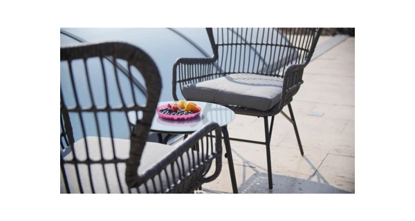 Ratanový set Rindal (1x stůl + 2x židle)