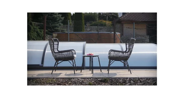 Ratanový set Rindal (1x stůl + 2x židle)