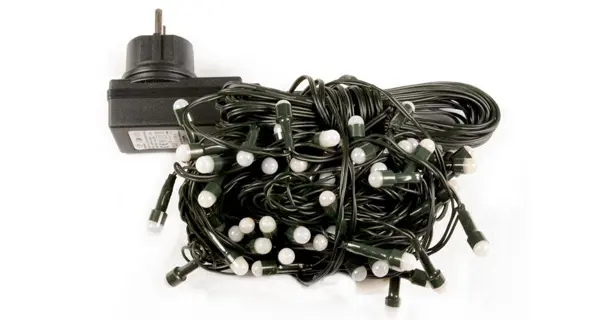 Řetěz 10 m - 100 maxi LED - teplá bílá
