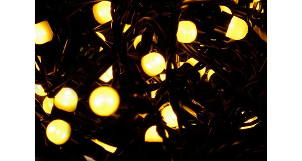 Řetěz 10 m - 100 maxi LED - teplá bílá