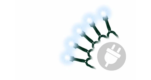 Řetěz 20 m - 200 maxi LED - studená bílá