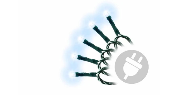 Řetěz 30 m - 300 LED - studená bílá