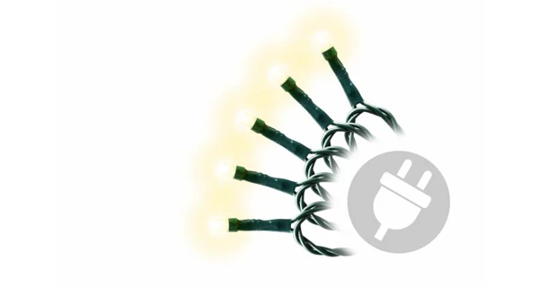 Řetěz 30 m - 300 LED - teplá bílá