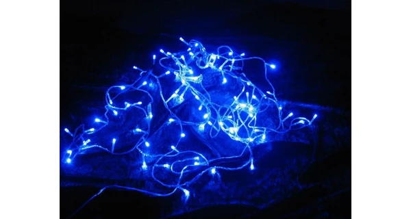 Řetěz 9 m - 100 LED - modrá