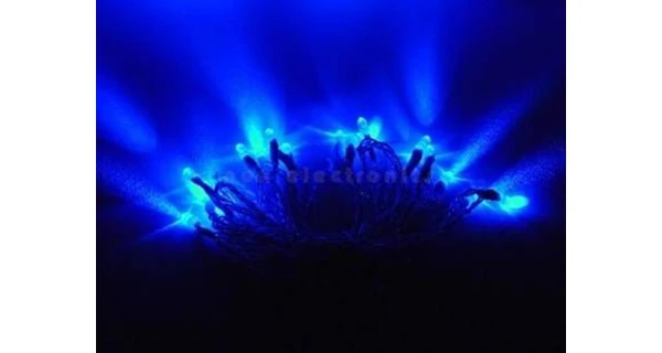 Řetěz 9 m - 100 LED - modrá