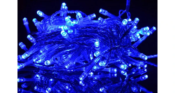 Řetěz 9 m - 100 LED - modrá