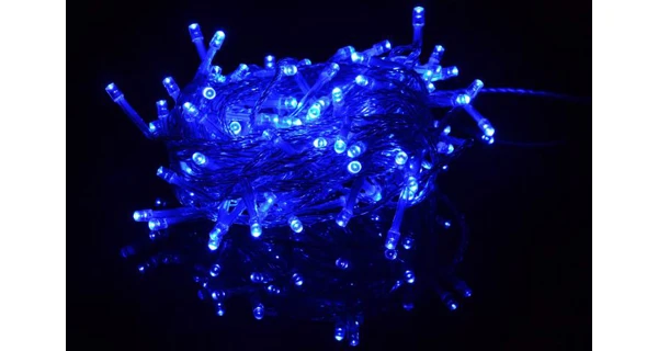 Řetěz 9 m - 100 LED - modrá