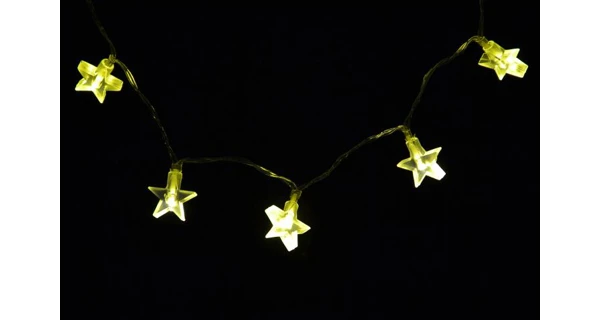 Řetěz LED - hvězdy - teplá bílá