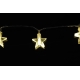 Řetěz LED - hvězdy - teplá bílá