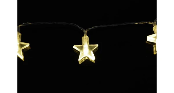 Řetěz LED - hvězdy - teplá bílá
