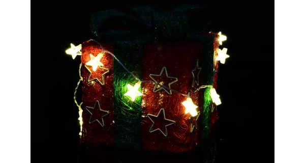 Řetěz LED - hvězdy - teplá bílá