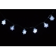 Řetěz LED - vločky - studená bílá