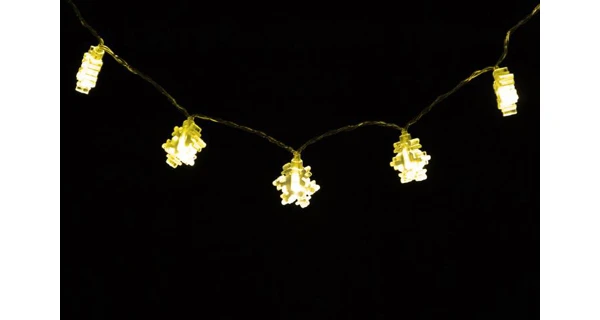 Řetěz LED - vločky - teplá bílá