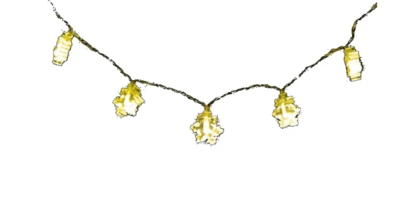 Řetěz LED - vločky - teplá bílá