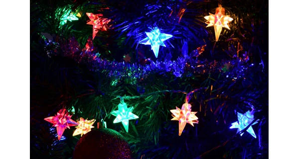 Řetěz s hvězdami 40 LED - barevná