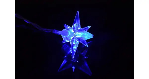 Řetěz s hvězdami 40 LED - modrá