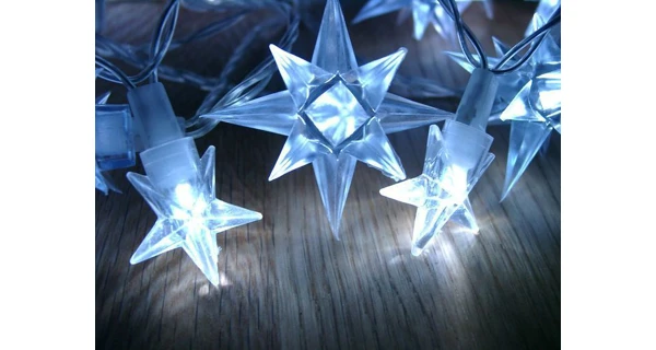 Řetěz s hvězdami 40 LED - modrá