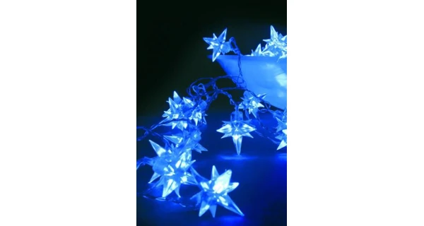 Řetěz s hvězdami 40 LED - modrá