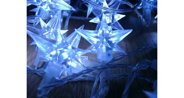 Řetěz s hvězdami 40 LED - modrá