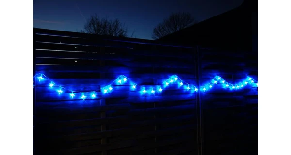 Řetěz s hvězdami 40 LED - modrá