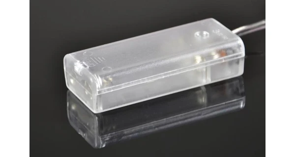 Řetěz stříbrné hvězdy - 10 LED - studená bílá