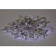 Řetěz stříbrné hvězdy - 10 LED - studená bílá