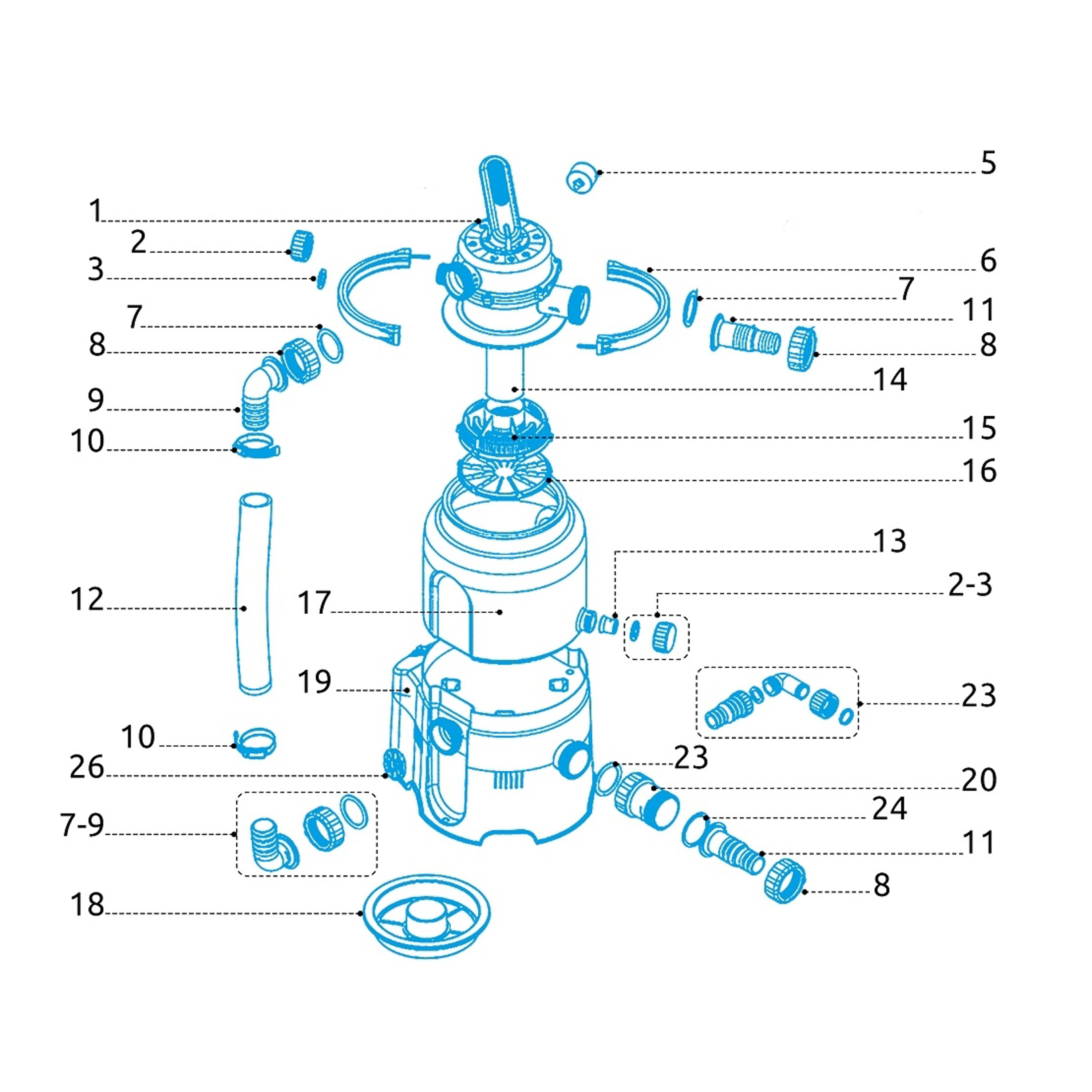 Marimex | Sací trubka pro filtraci ProStar Plus 2 a ProStar 2000 | 10604286 Obrázek