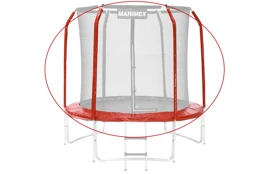 Sada krytu pružin a rukávů pro trampolínu 244 cm - červená
