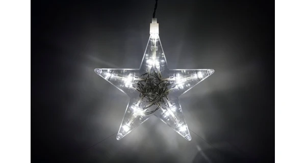 Sada LED osvětlení (Medvěd + světelný řetěz hvězdy + světelný řetěz 100 LED - studená bílá)