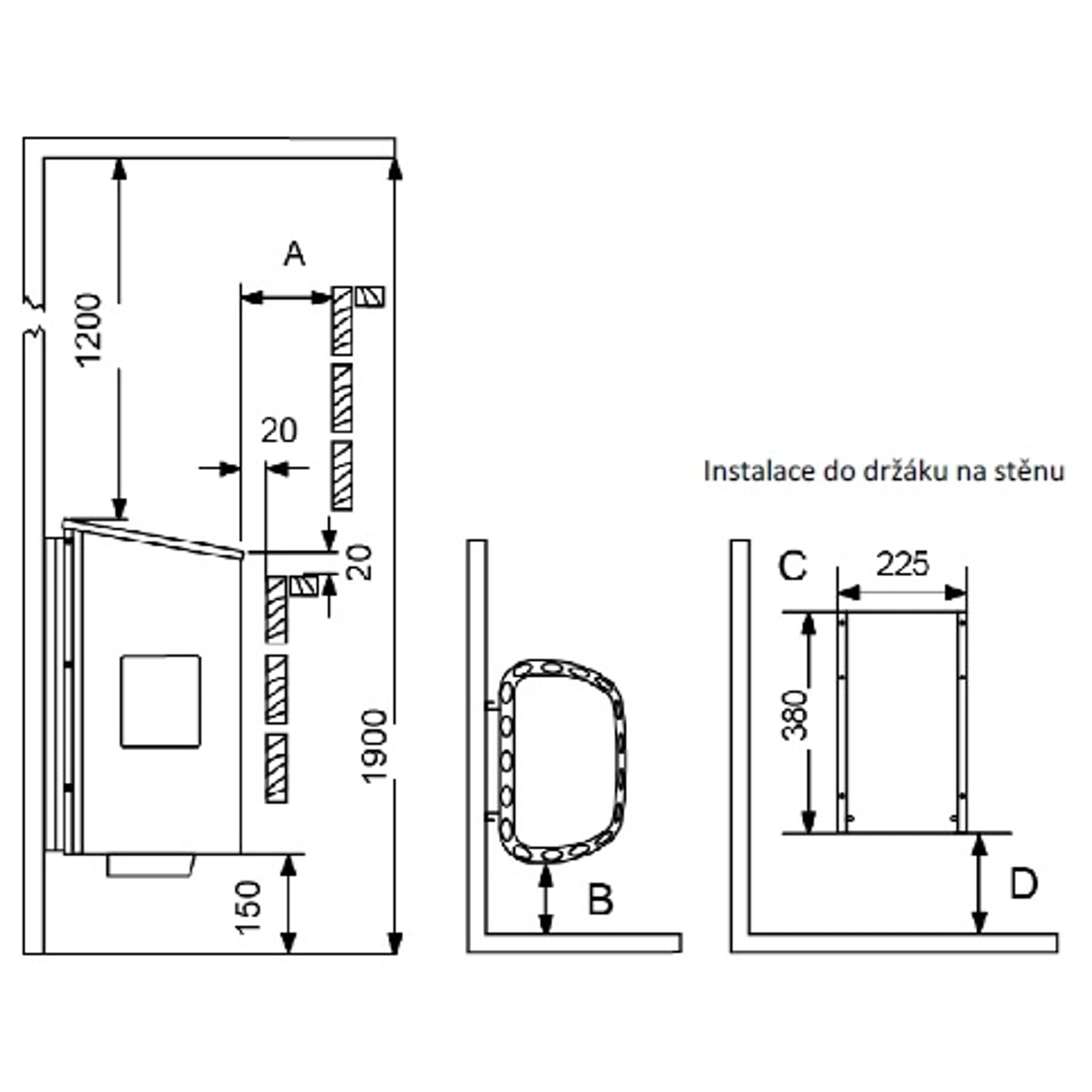Marimex | Saunová kamna SAWO Scandia NB Trendline - 4,5 kW | 11101032 Obrázek