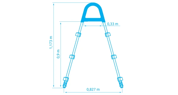 Schůdky k bazénům - výška stěny do 0,91 m (Poškozený obal)