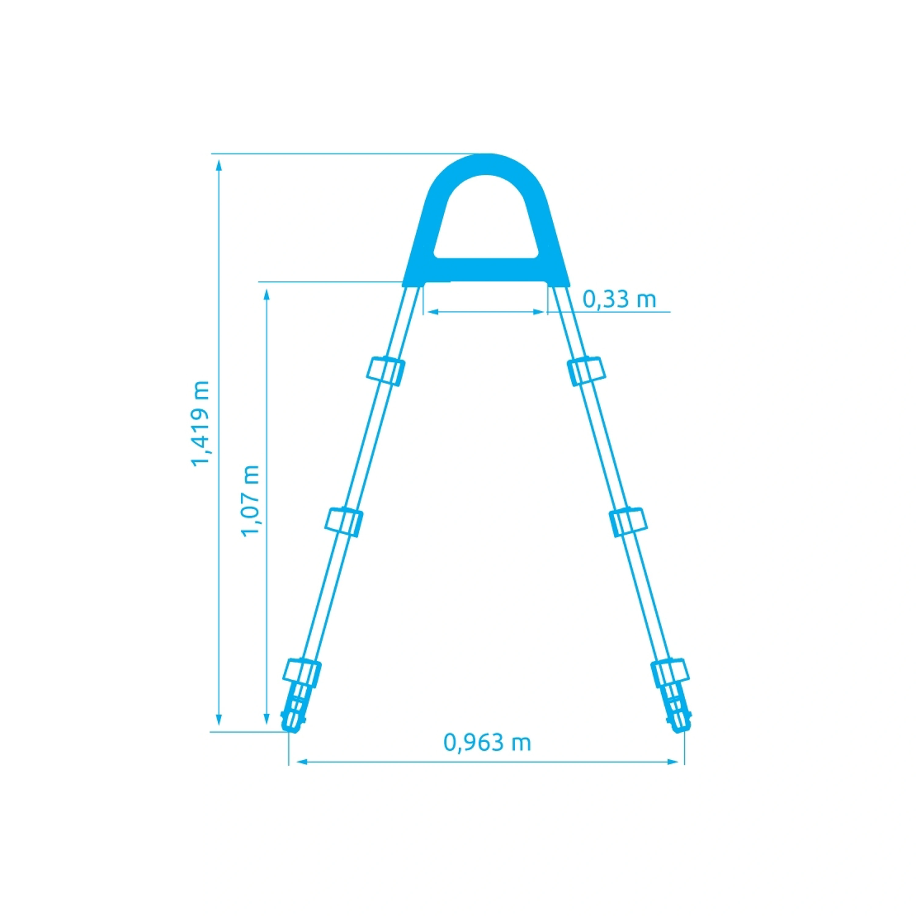 Marimex | Schůdky k bazénům - výška stěny do 1,07 m - šedé | 10950035 Obrázek
