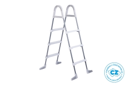 Schůdky k bazénům - výška stěny do 1,07 m - šedé (poškozený obal)