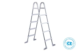 Schůdky k bazénům - výška stěny do 1,22 m - šedé