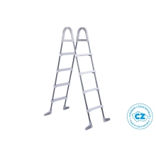 Schůdky k bazénům - výška stěny do 1,22 m - šedé (poškozený obal)