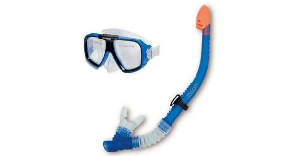 Set brýle a šnorchl žlutý/modrý