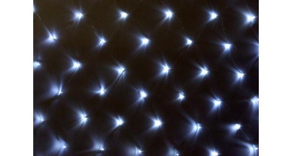 Síť 1,5 x 1,5 m - 100 LED - studená bílá