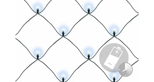 Síť 1,5 x 1,5 m - 100 LED - studená bílá