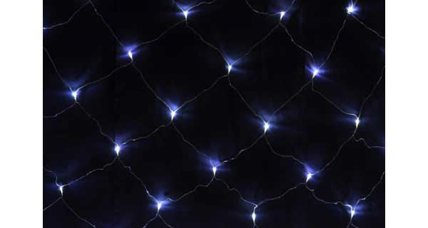 Síť 3 x 3 m - 128 LED - studená bílá