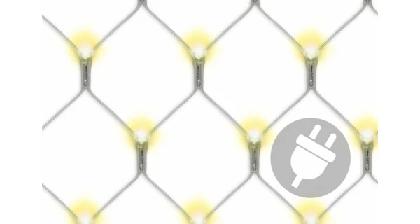 Síť 3 x3 m - 128 LED - teplá bílá