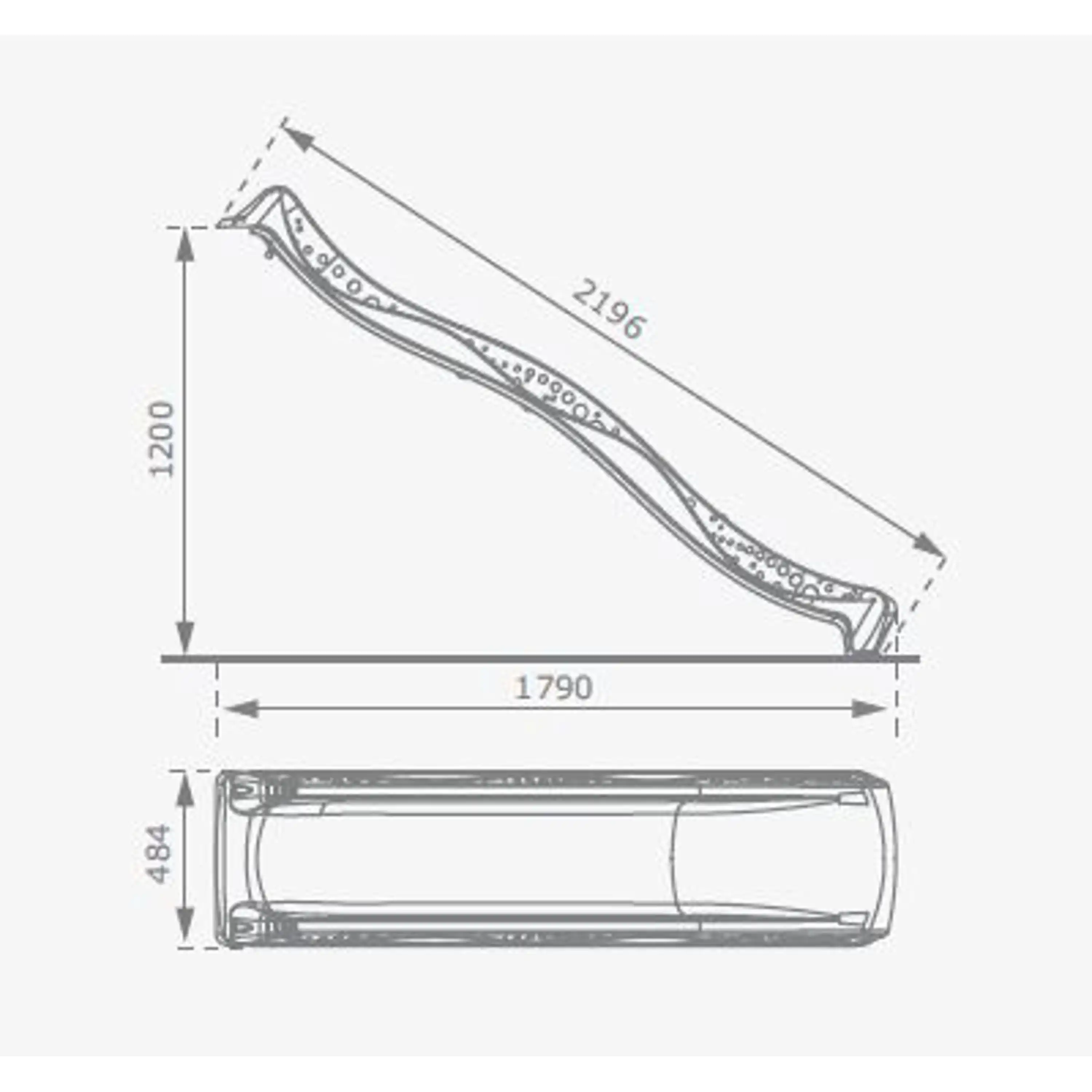 Skluzavka 120 Modrá Obrázek