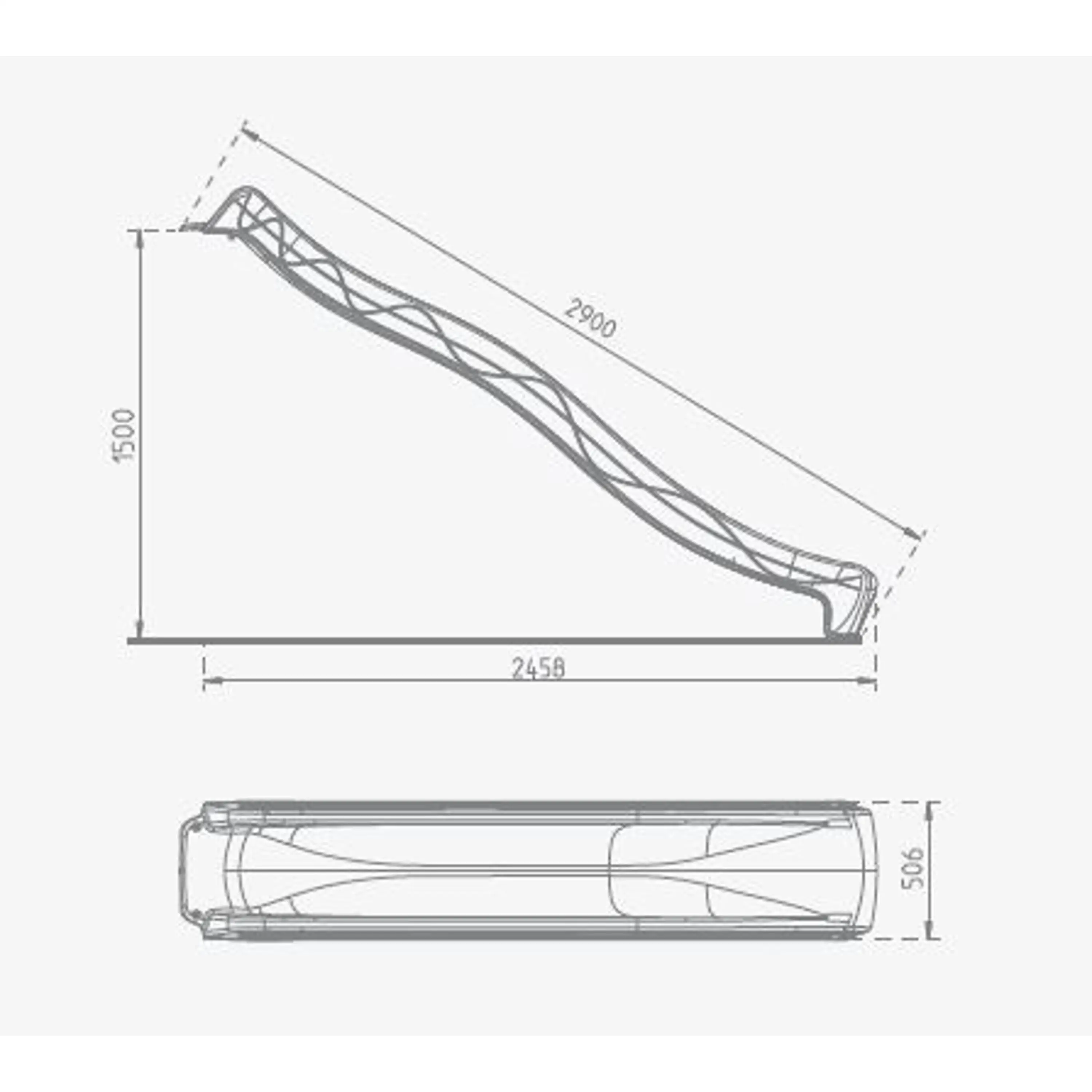 KBT | Skluzavka s přípojkou na vodu - žlutá 2,9 m | 11640061 Obrázek
