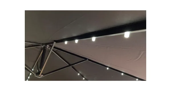 Slunečník Hook LED, šedý