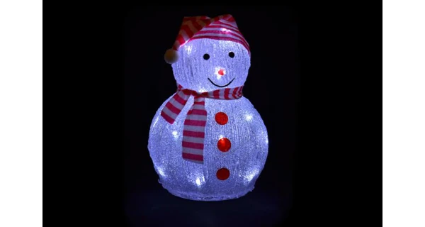 Sněhulák 20 LED - studená bílá