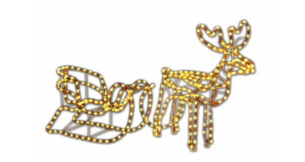 Sob LED se saněmi - teplá bílá