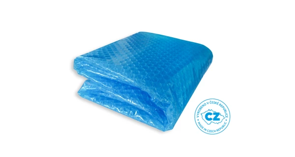 Solární plachta modro-transparentní pro čtvercové vířivé bazény 1,18 x 1,18 m