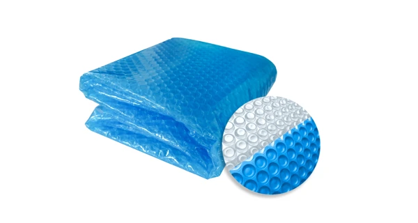 Solární plachta modro-transparentní pro čtvercové vířivé bazény 1,60 x 1,60 m