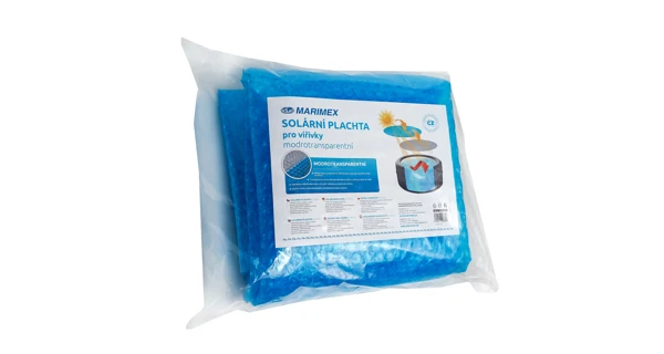 Solární plachta modro-transparentní pro kruhové vířivé bazény s Ø hladiny 1,45 m