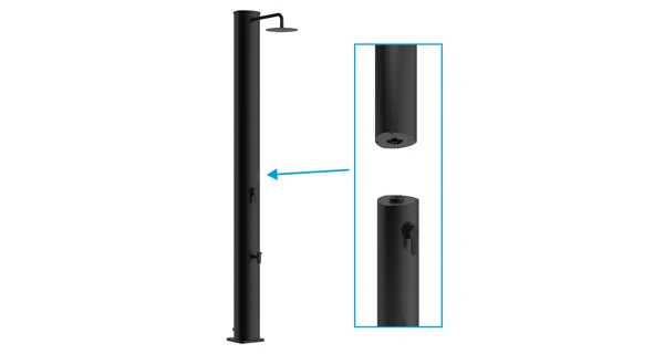 Solární sprcha DUO 40 l, hliníková